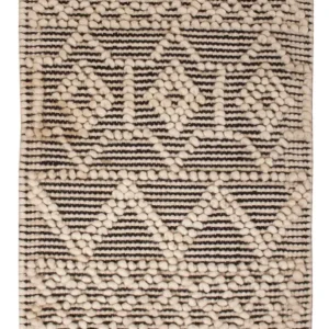 Ullteppe - 58 x 46 cm - svart og hvitt