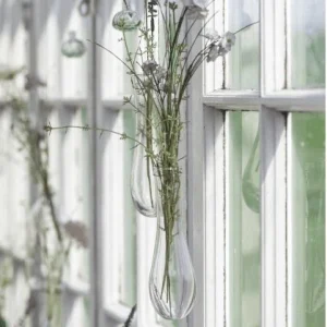 Vase t/oppheng m/wire - munnblåst glass