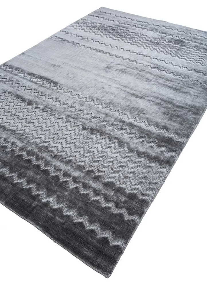 Viskose teppe - 300 x 240 cm - blå