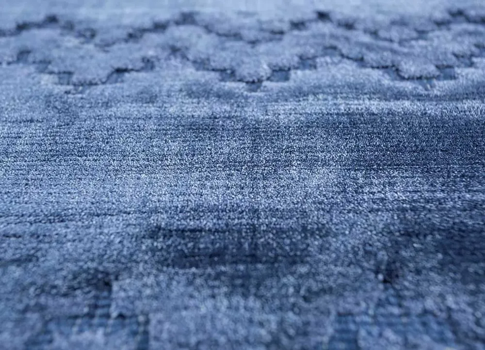 Viskose teppe - 300 x 240 cm - blå
