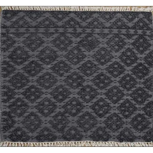 Viskose teppe square - 75 x 75 cm - antrasitt