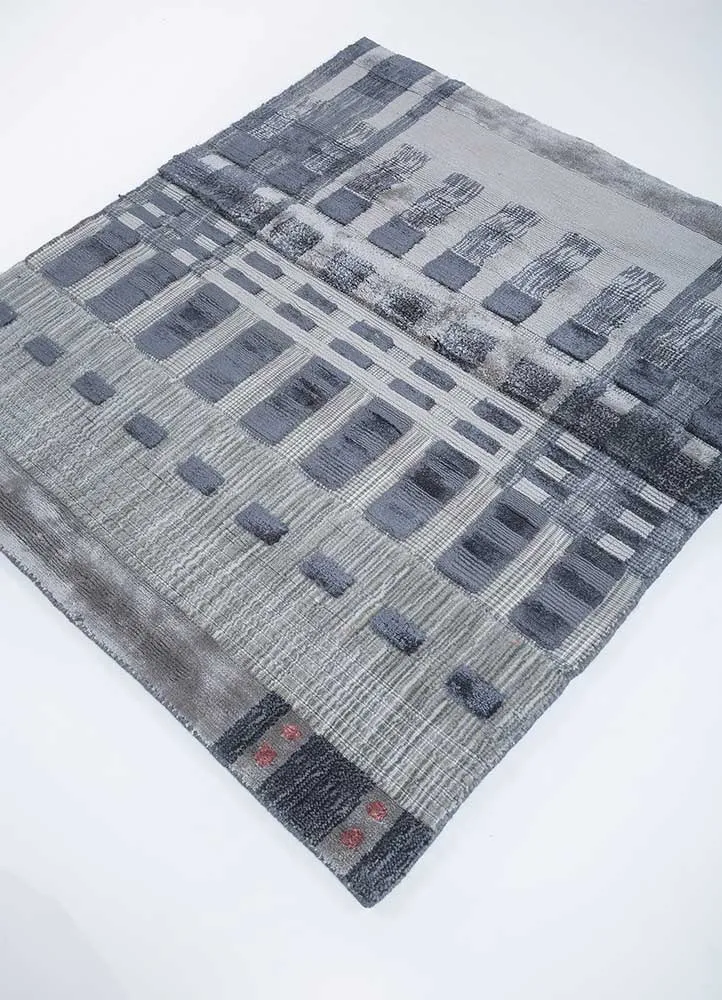 Viskose teppe square - 90 x 90 cm - flerfarget