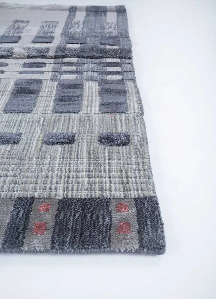 Viskose teppe square - 90 x 90 cm - flerfarget