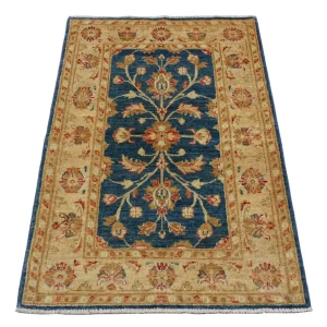 Ziegler Teppe - 120 x 80 cm - havblå
