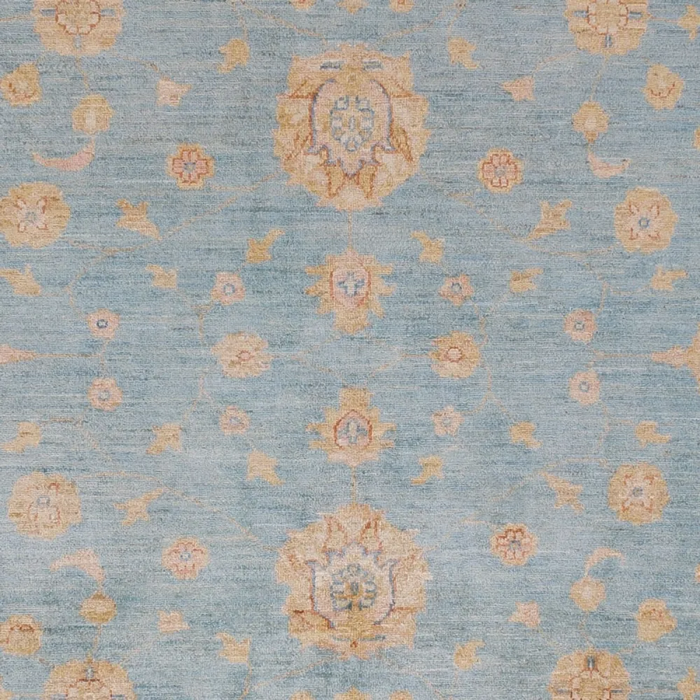 Ziegler Teppe - 295 x 256 cm - lyseblå