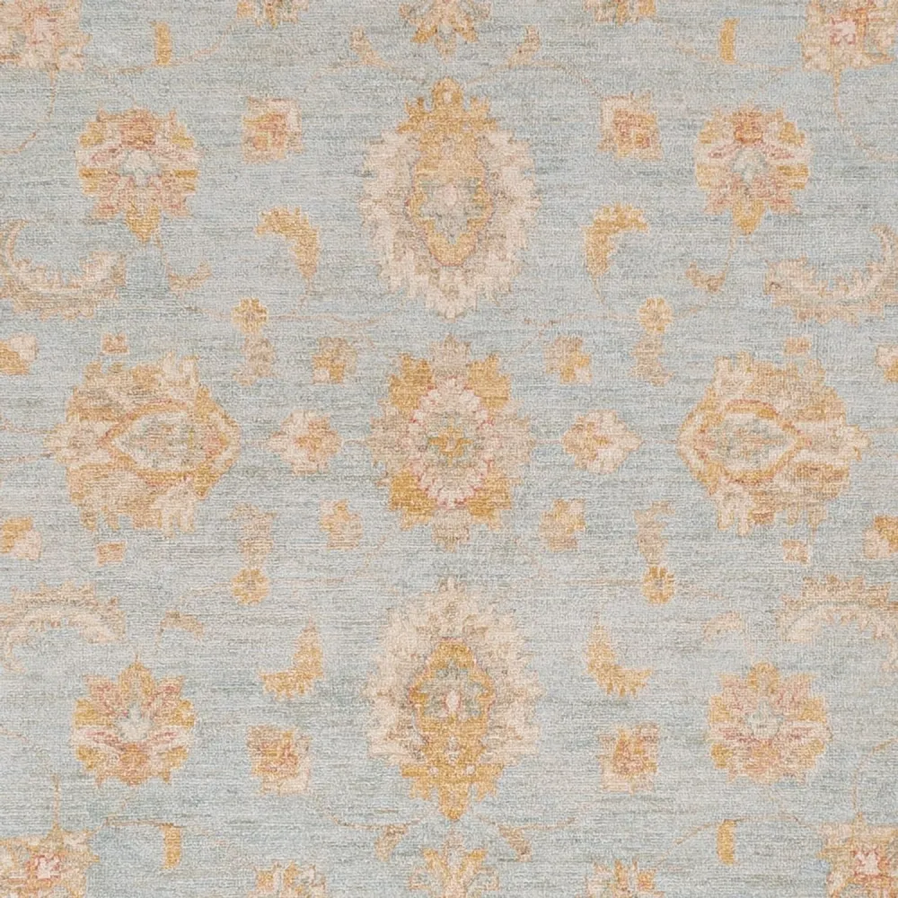 Ziegler Teppe - 299 x 248 cm - lyseblå