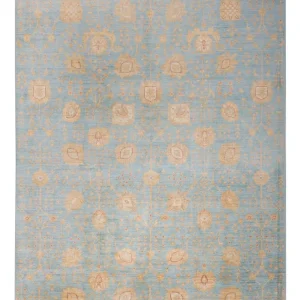 Ziegler Teppe - 299 x 253 cm - lyseblå