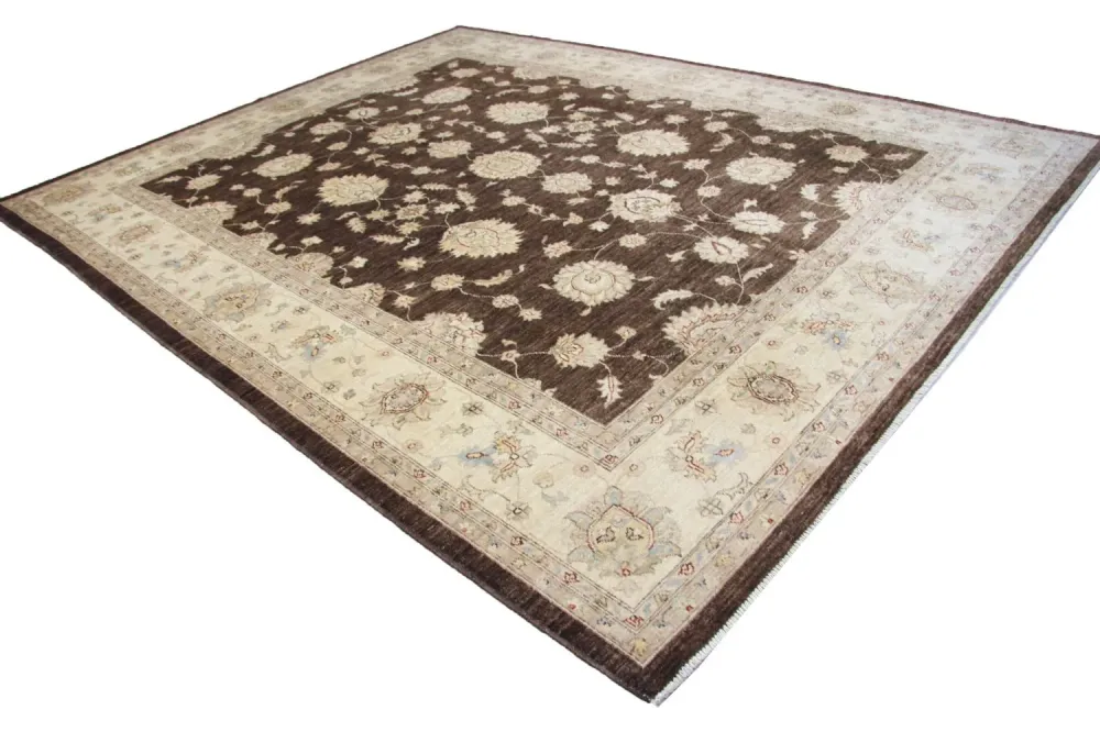 Ziegler Teppe - 302 x 241 cm - brun