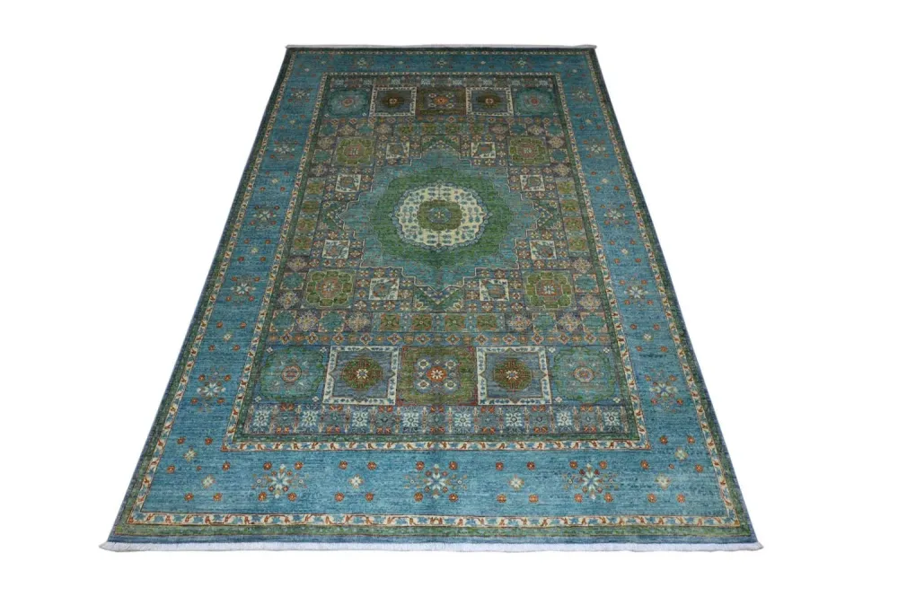 Ziegler Teppe - 306 x 202 cm - havblå