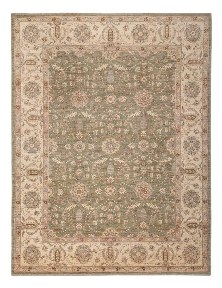 Ziegler Teppe - 309 x 248 cm - olivengrønn