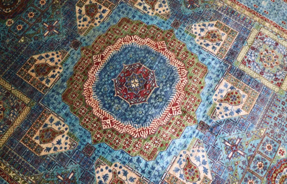 Ziegler Teppe - 368 x 271 cm - turkis