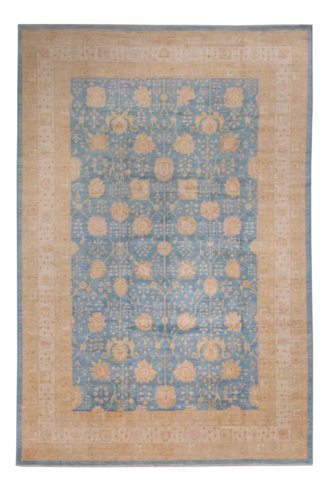 Ziegler Teppe - 441 x 306 cm - lyseblå