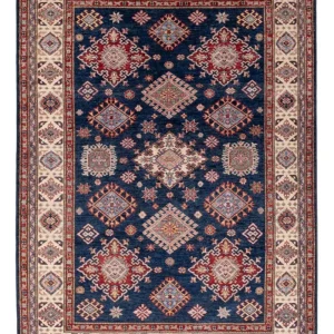 Ziegler Teppe - Kazak - 211 x 152 cm - mørkeblå