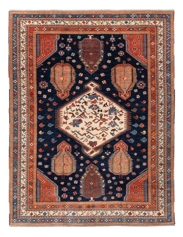 Ziegler Teppe - Kazak - 367 x 270 cm - mørkeblå