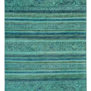 Ziegler Teppe - Moderne - Vintage / Farget - 177 x 118 cm - turkis