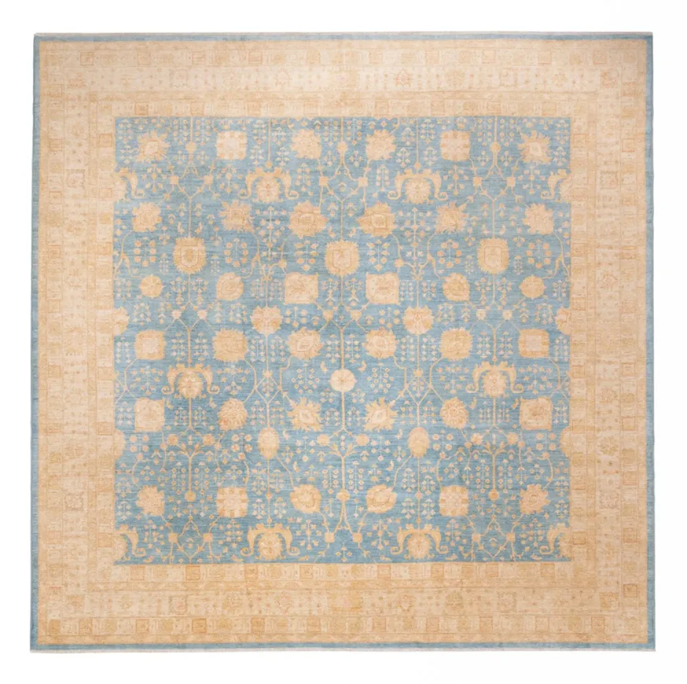 Ziegler Teppe square - 389 x 399 cm - lyseblå