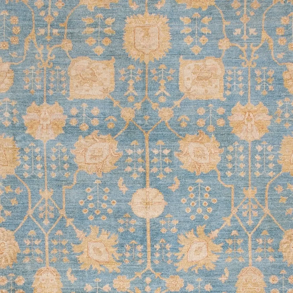 Ziegler Teppe square - 389 x 399 cm - lyseblå