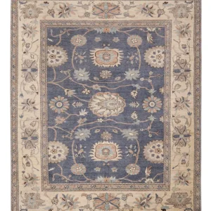 Ziegler Teppe - Usak - 298 x 249 cm - havblå