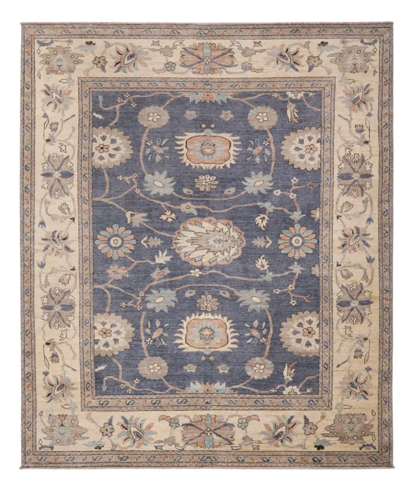 Ziegler Teppe - Usak - 298 x 249 cm - havblå