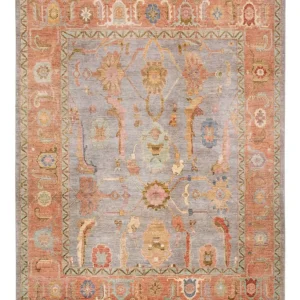 Ziegler Teppe - Usak - 306 x 243 cm - lyseblå