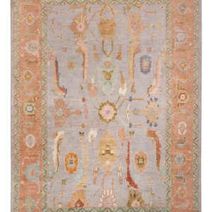 Ziegler Teppe - Usak - 346 x 243 cm - lyseblå