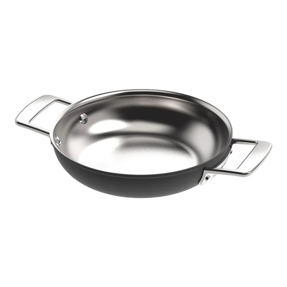 20cm Traktørpanne med 2 håndtak, 18/10 rustfrit stål - DEMEYERE BLACK 5