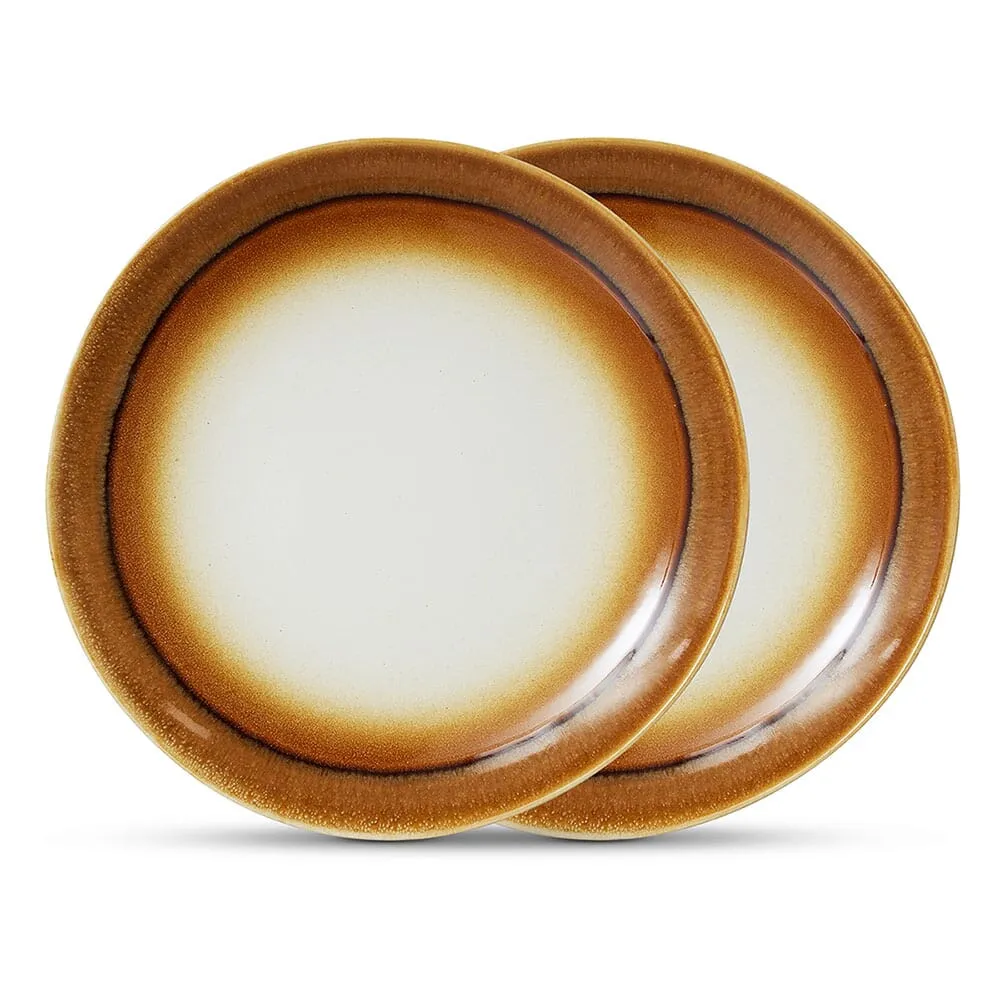 70s ceramics: dinner plates, supernova (set 2)