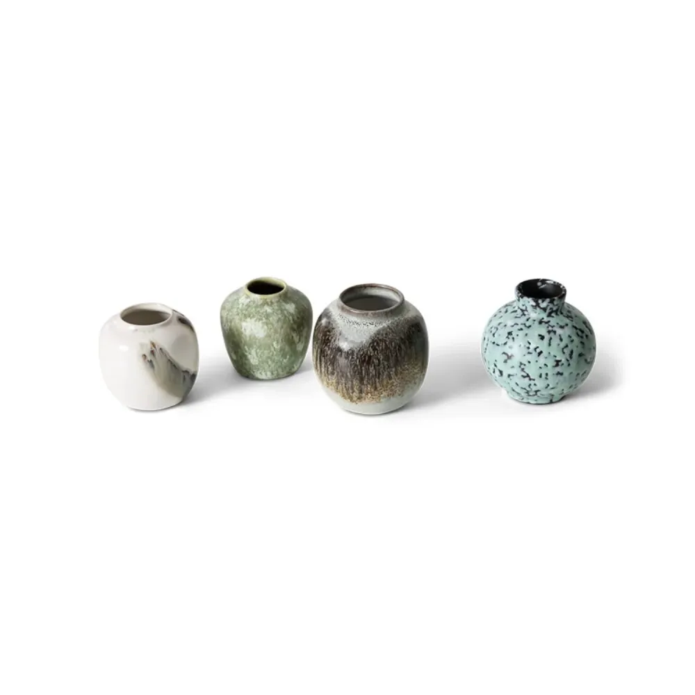 70s ceramics: small vases, canyon (set 4)