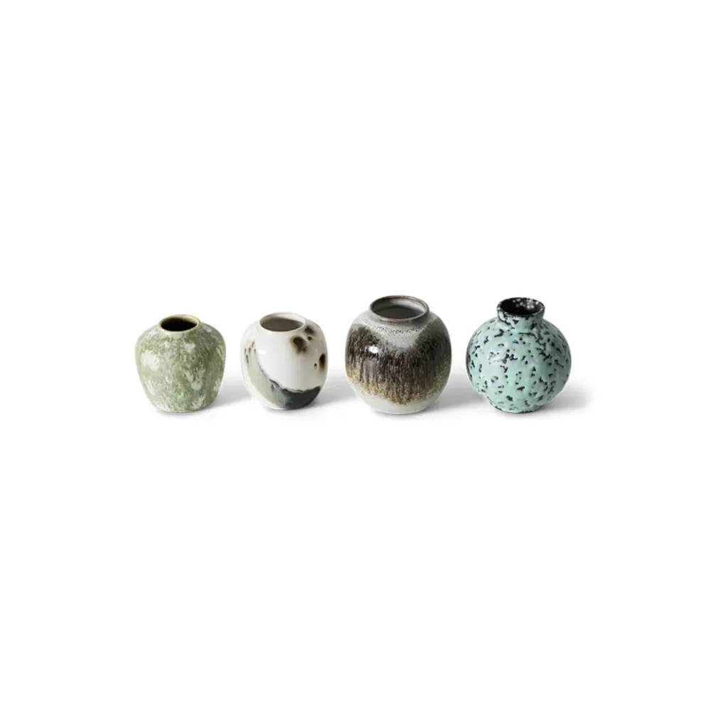 70s ceramics: small vases, canyon (set 4)