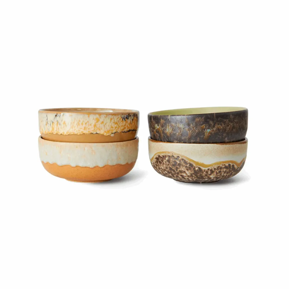 70s ceramics: tapas bowls drift (set 4)