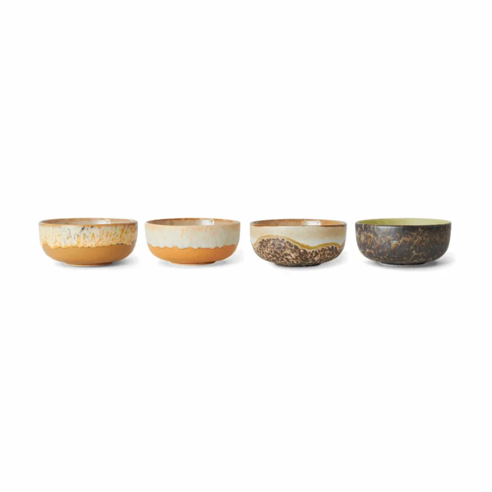 70s ceramics: tapas bowls drift (set 4)