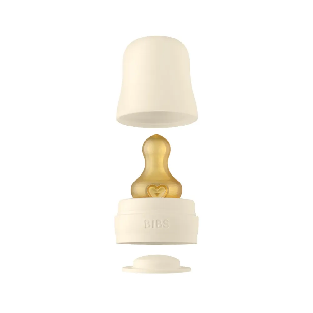 Baby Glass Bottle Complete Set Latex 110ml (Ivory)