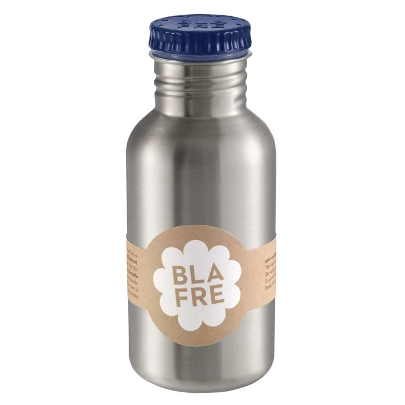 Blafre Drikkeflaske i Stål - 500 ml. - Mørk Blå