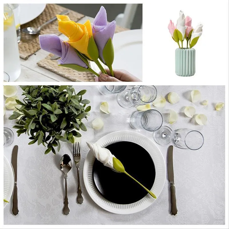 Blomster serviettholdere bord