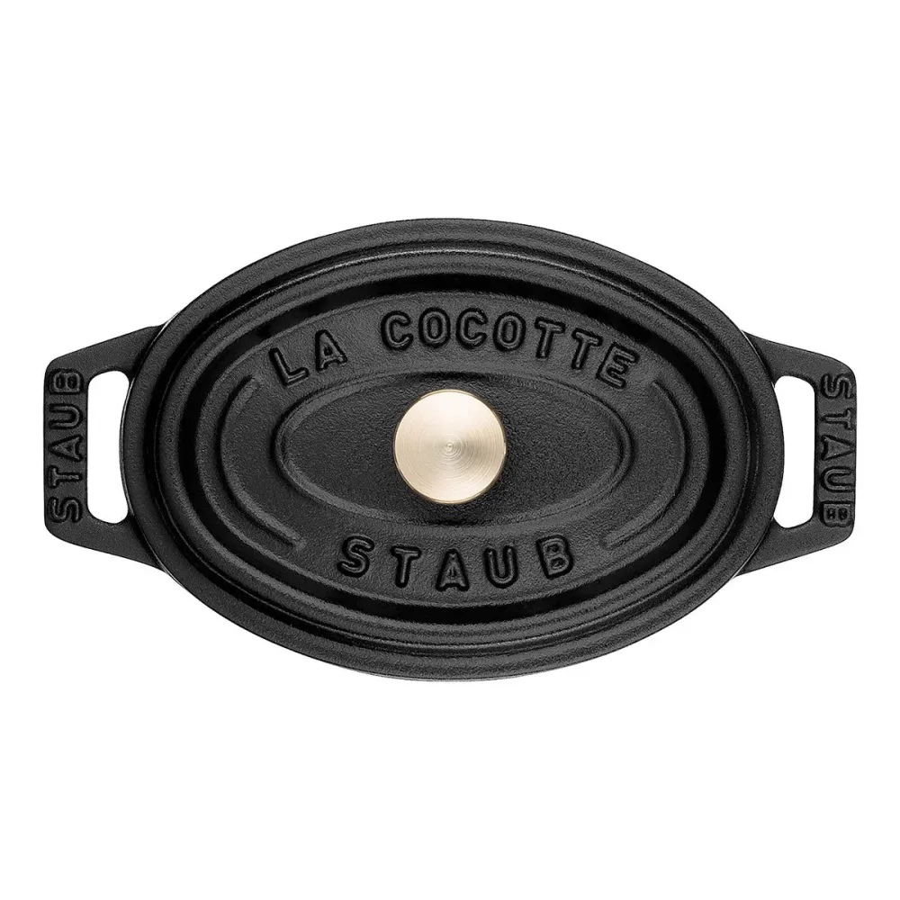 Cocotte Gryte 15 cm / 0,60l, Oval, Svart, Støpejern - STAUB 🇫🇷