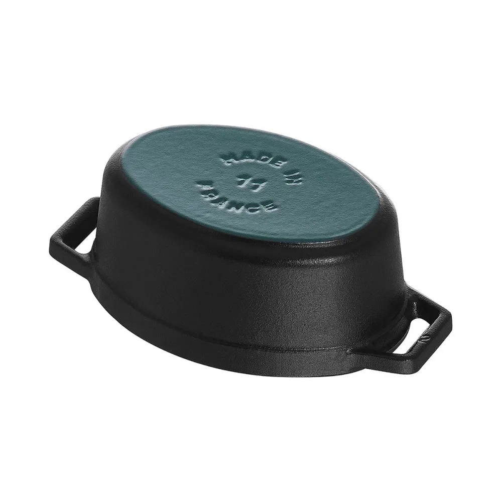 Cocotte Gryte 15 cm / 0,60l, Oval, Svart, Støpejern - STAUB 🇫🇷