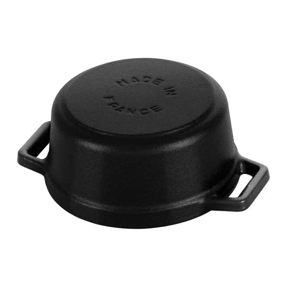 Cocotte Gryte 16cm / 1,2 l, Rund, Svart, Støpejern - STAUB 🇫🇷