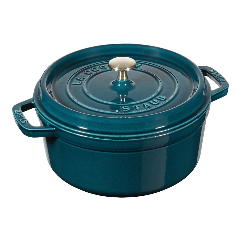 Cocotte Gryte 20cm / 2,2l, Rund, La Mer, Støpejern - STAUB 🇫🇷