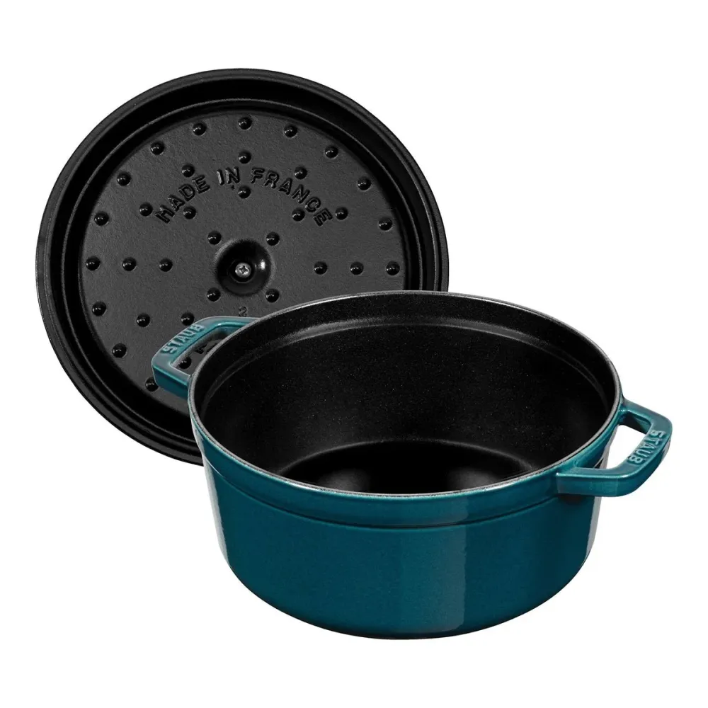 Cocotte Gryte 20cm / 2,2l, Rund, La Mer, Støpejern - STAUB 🇫🇷