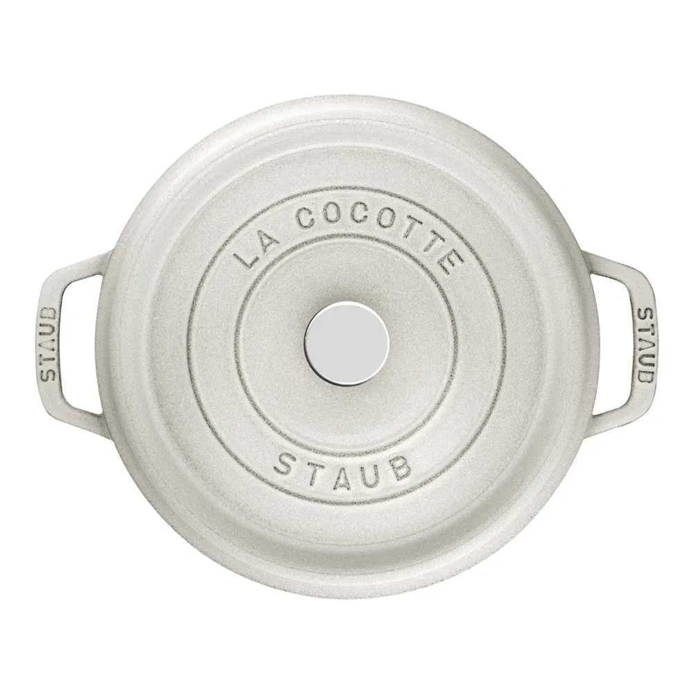 Cocotte Gryte 22cm / 2,6l, Rund, White Truffle, Støpejern - STAUB 🇫🇷