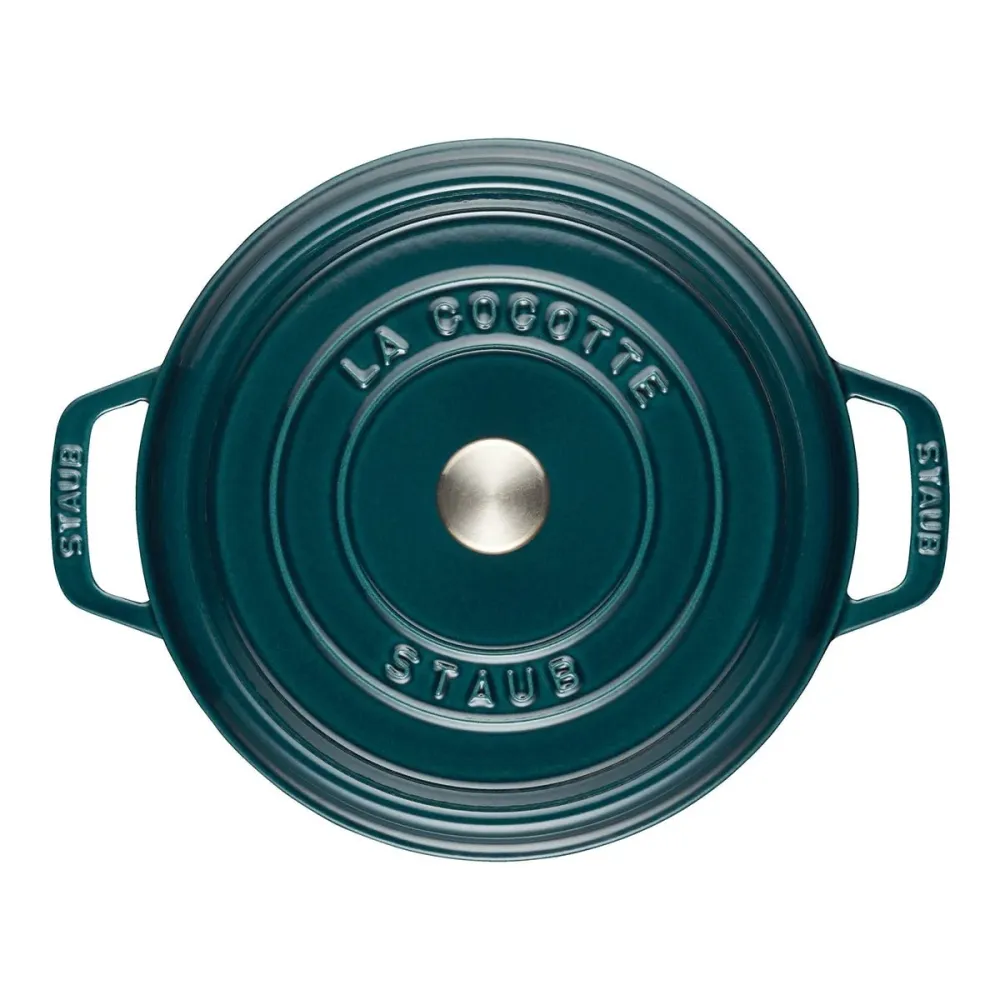 Cocotte Gryte 26cm / 5,2l, Rund, La Mer, Støpejern - STAUB 🇫🇷
