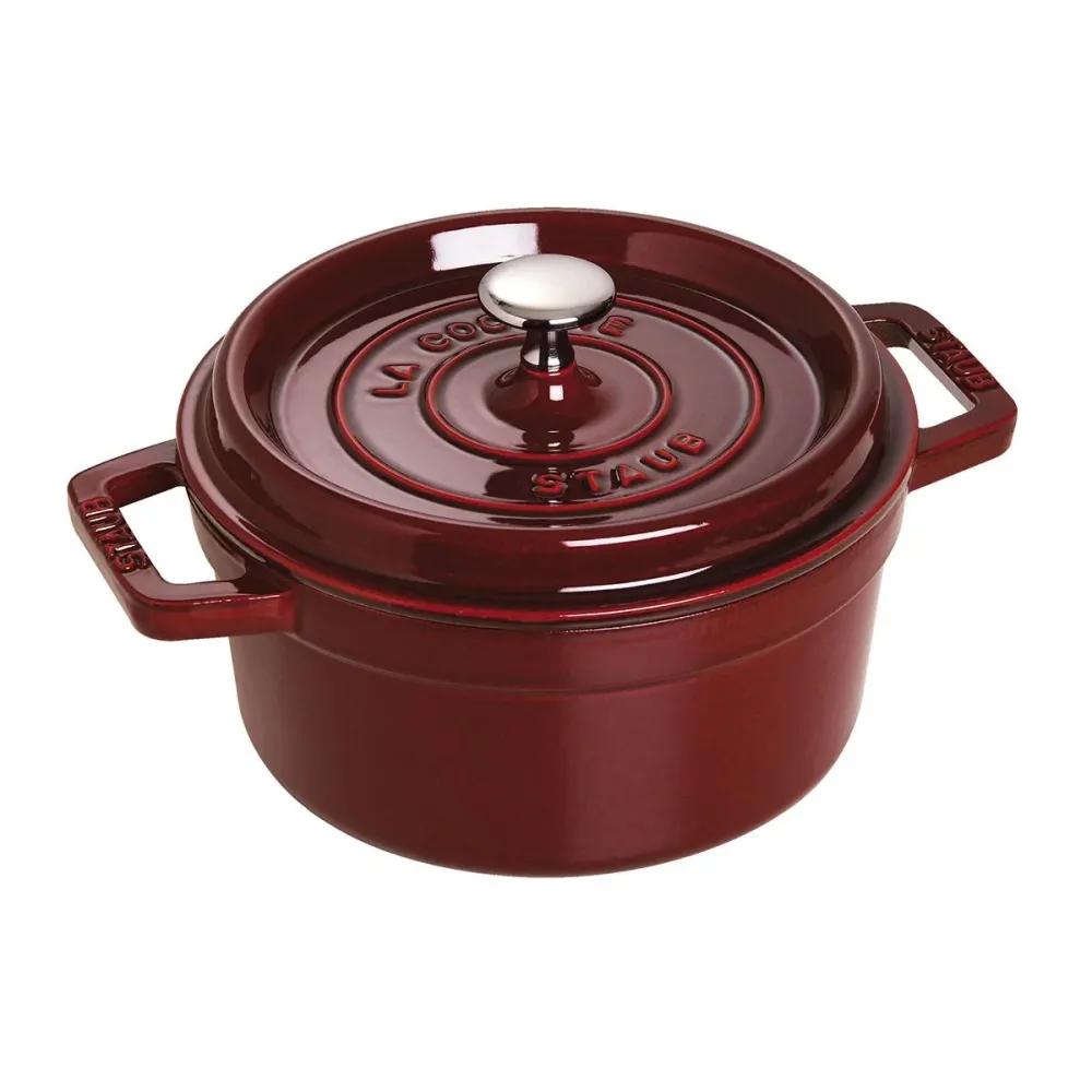 Cocotte Gryte 28cm / 6,7l, Rund, Grenadine, Støpejern - STAUB 🇫🇷