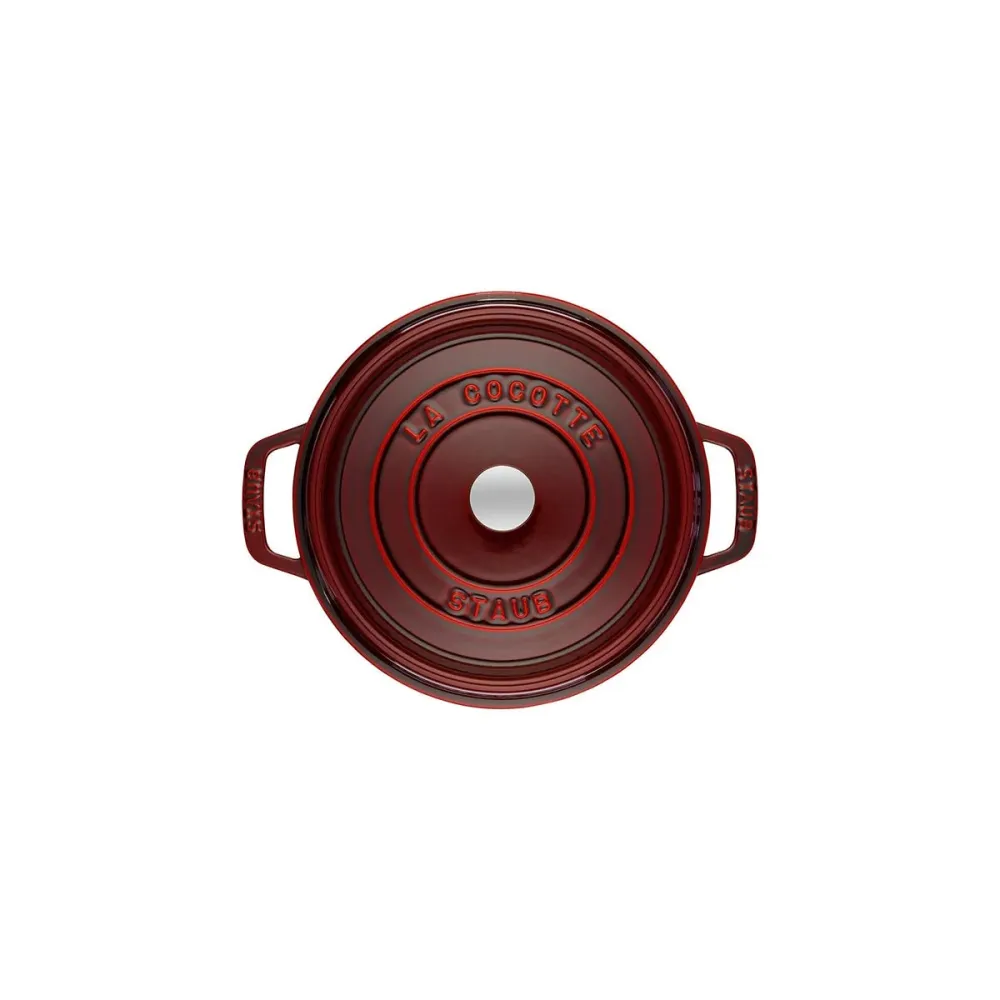 Cocotte Gryte 28cm / 6,7l, Rund, Grenadine, Støpejern - STAUB 🇫🇷