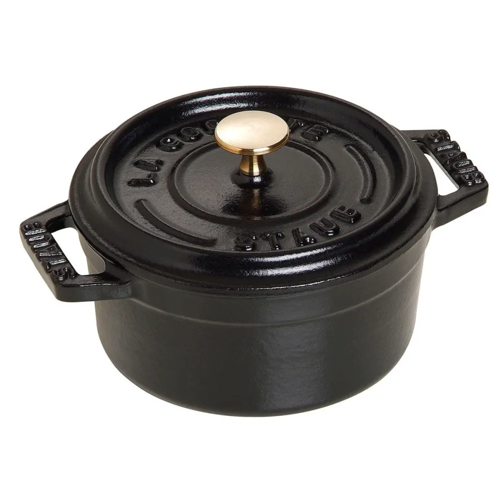 Cocotte Gryte 28cm / 6,7l, Rund, Svart, Støpejern - STAUB 🇫🇷