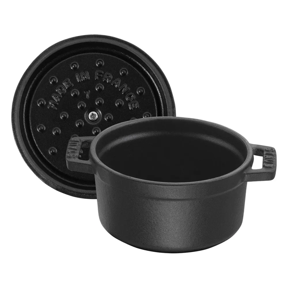 Cocotte Gryte 28cm / 6,7l, Rund, Svart, Støpejern - STAUB 🇫🇷