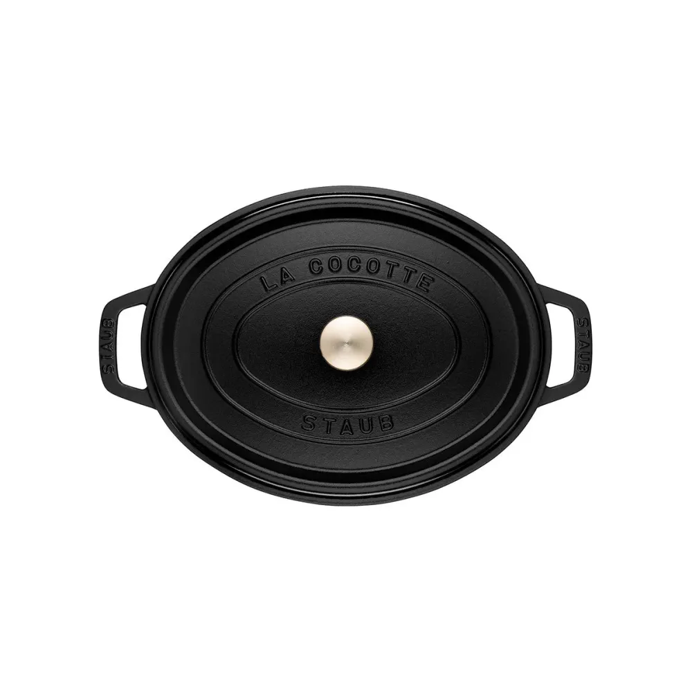 Cocotte Gryte 27 cm / 3,2l, Oval, Svart, Støpejern - STAUB 🇫🇷