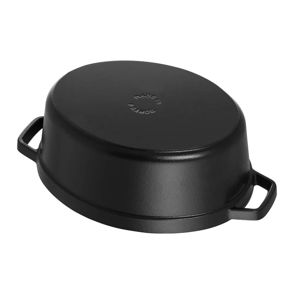 Cocotte Gryte 33 cm / 6,7l, Oval, Svart, Støpejern - STAUB 🇫🇷