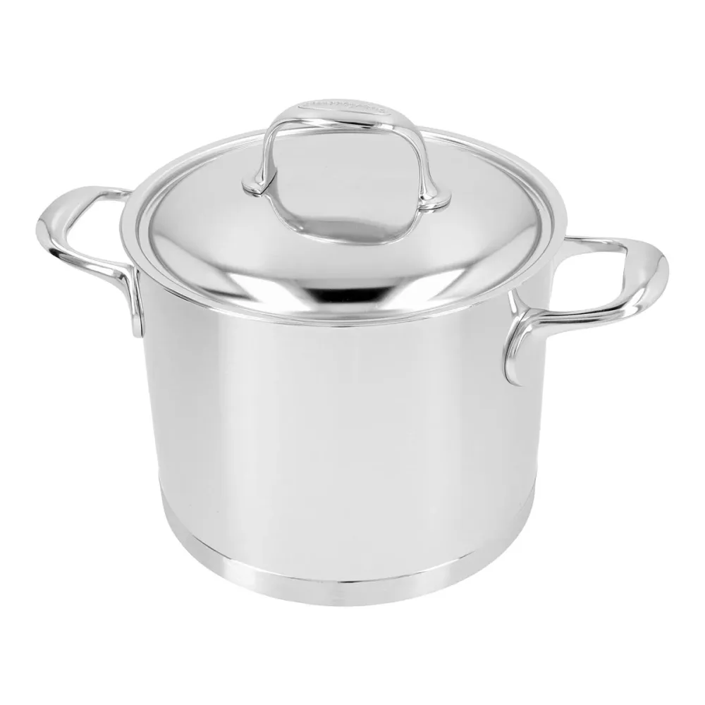 Demeyere Atlantis 7 Gryte med lokk, Høy (8,0L / 24cm) - Rustfritt Stål