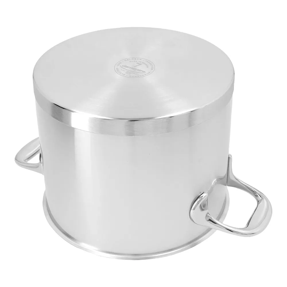Demeyere Atlantis 7 Gryte med lokk, Høy (8,0L / 24cm) - Rustfritt Stål