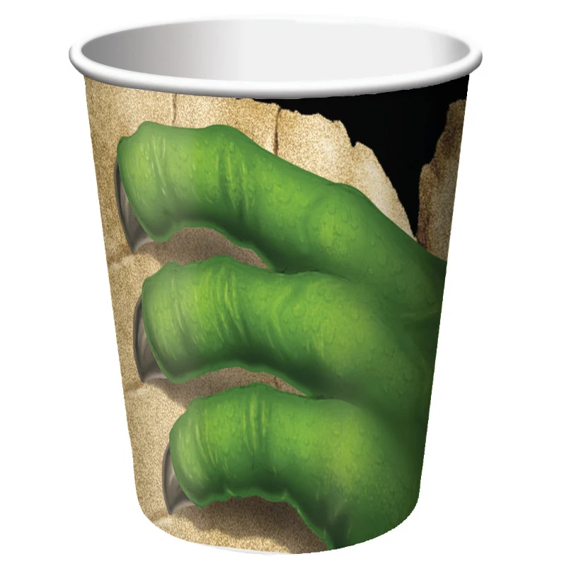 Dinosaurbursdag Kopper 8 stk.